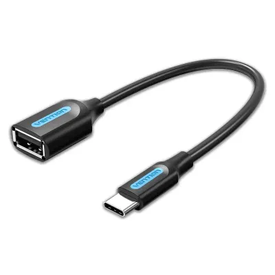 VENTION USB 2.0 C Male to A Female OTG cable 0.15M Black PVC TypeModel # CCSBB