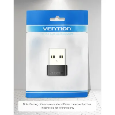 VENTION USB 2.0 Male to USB-C Female Adapter Black PVC TypeModel # CDWB0