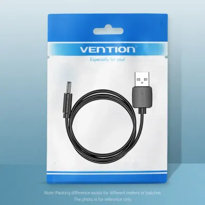 VENTION USB to 3.5mm Barrel Jack 5V DC Power Cable Black 0.5mModel # CEXBD