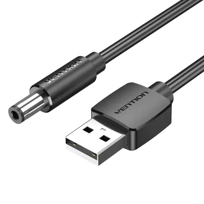 VENTION USB to 5.5mm Barrel Jack 5V DC Power Cable White 0.5mModel # CEYBD