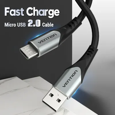 VENTION USB 2.0 to Micro USB Cable 0.5M Gray Aluminum Alloy TypeModel # COAHD