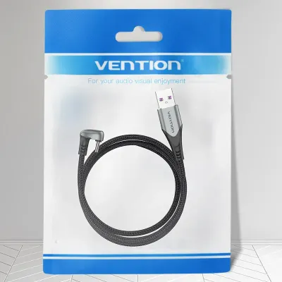 VENTION USB 2.0 to Micro-B  Right Angle Cable 1.5M Gray Aluminum Alloy TypeModel # COBHG