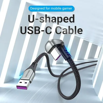 VENTION USB 2.0 to Micro-B  Right Angle Cable 1.5M Gray Aluminum Alloy TypeModel # COBHG