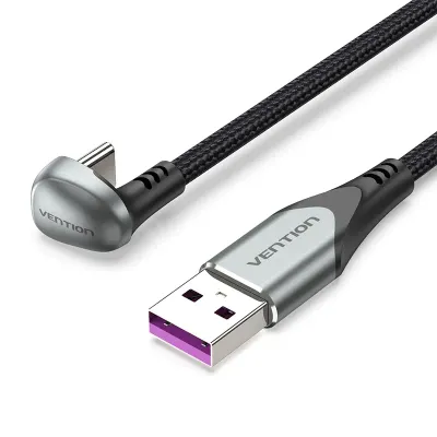 VENTION USB 2.0 to Micro-B  Right Angle Cable 1.5M Gray Aluminum Alloy TypeModel # COBHG