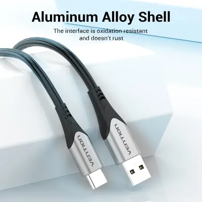 VENTION USB-C to USB 2.0-A Cable 1M Gray Aluminum Alloy TypeModel # CODHF