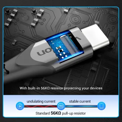 VENTION USB-C to USB 2.0-A Cable 2M Gray Aluminum Alloy TypeModel # CODHH
