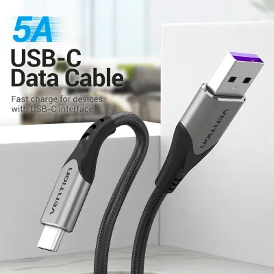 VENTION USB-C to USB 2.0-A Fast Charging Cable 1M Gray Aluminum Alloy TypeModel # COFHF