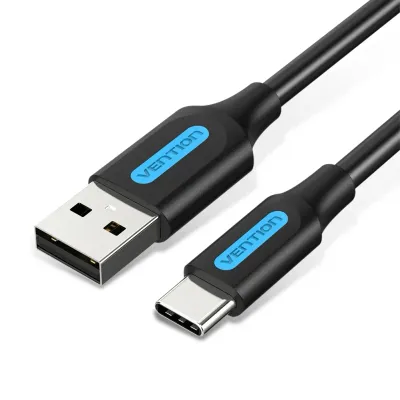 VENTION USB 2.0 A Male to C Male  Cable 0.25M Black PVC TypeModel # COKBC