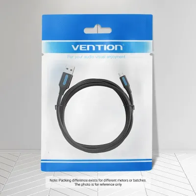 VENTION USB 2.0 A Male to Micro-B Male  Cable 0.25M Black PVC TypeModel # COLBC