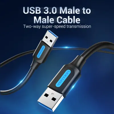 VENTION USB 3.0 A Male to A Male  Cable 1M Black PVC TypeModel # CONBF