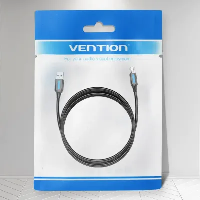 VENTION USB 2.0 A Male to B Male Cable 0.5M Black PVC TypeModel # COQBD