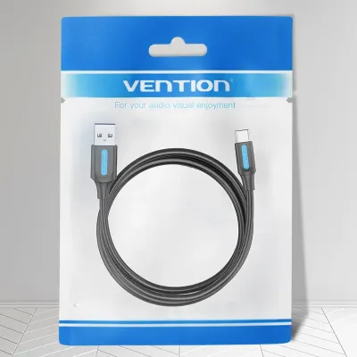 VENTION USB 2.0 A Male to C Male 5A Cable 0.25M Black PVC TypeModel # CORBC