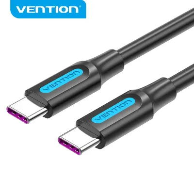 VENTION USB 2.0 C Male to C Male  5A Cable 1.5M Black PVC TypeModel # COTBG