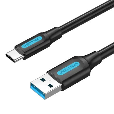 VENTION USB 3.0 A Male to C Male Cable 0.25M Black PVC TypeModel # COZBC