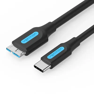 VENTION USB 3.0 C Male to Micro-B Male 2A Cable 1M BlackModel # CQABF