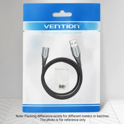 VENTION USB 2.0 A Male to 2-in-1 Micro-B&USB-C Male Magnetic Cable 1M Gray Aluminum Alloy TypeModel # CQMHF