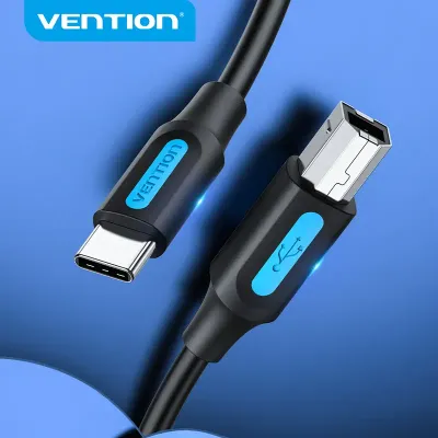 VENTION USB 2.0 C Male to B Male 2A Cable 0.5M BlackModel # CQUBD