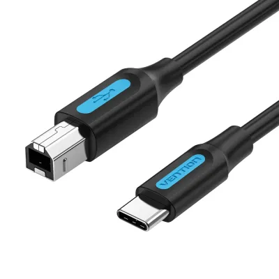 VENTION USB 2.0 C Male to B Male 2A Cable 0.5M BlackModel # CQUBD