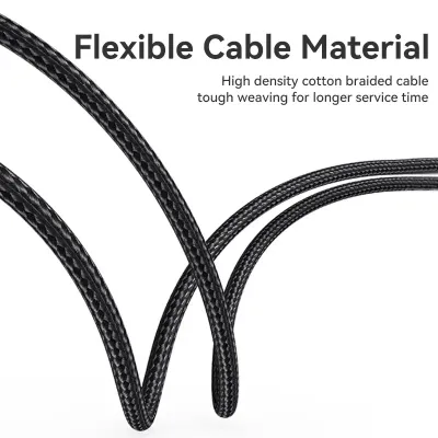 VENTION Cotton Braided USB-C to HDMI Cable 1M Black Aluminum Alloy TypeModel # CRBBF