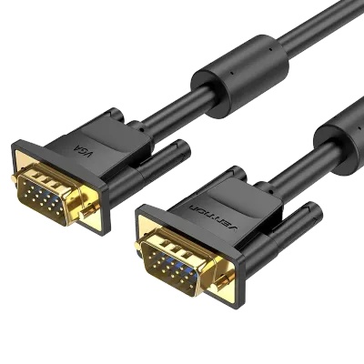 VENTION VGA(3+6) Male to Male Cable with ferrite cores 1M BlackModel # DAEBF