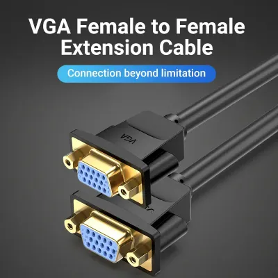 VENTION VGA Female to Female Extension Cable 1M BlackModel # DAHBF