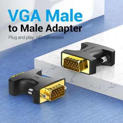 VENTION VGA Male to Male Adapter BlackModel # DDEB0