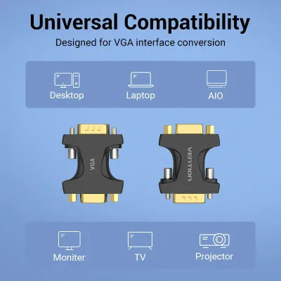 VENTION VGA Male to Female Adapter BlackModel # DDFB0