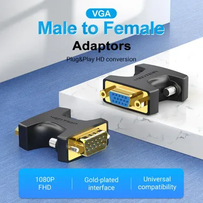 VENTION VGA Male to Female Adapter BlackModel # DDFB0