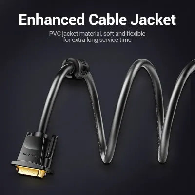 VENTION DVI(24+1) Male to Male Cable 1.5M BlackModel # EAABG