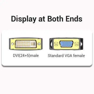 VENTION DVI Male to VGA Female Adapter BlackModel # ECFB0