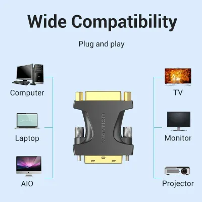 VENTION DVI Male to Female Adapter BlackModel # ECGB0