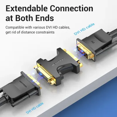 VENTION DVI (24+5) Female to Female Adapter BlackModel # ECHB0