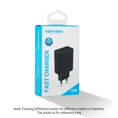 VENTION 1-port USB Wall Charger(12W) UK-Plug BlackModel # FAAB0-UK