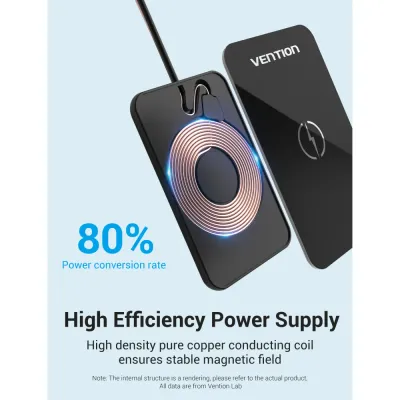 VENTION Wireless Charger 15W Ultra-thin Mirrored Surface Type 0.05M BlackModel # FGBBAG