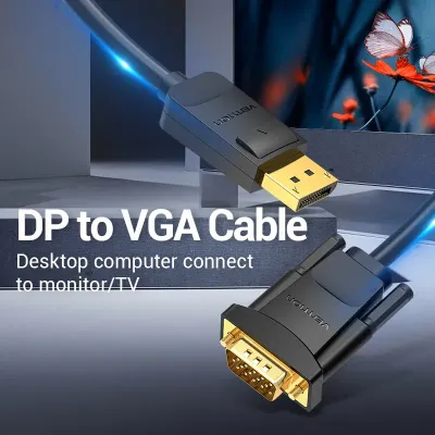 VENTION DP to VGA Cable 1.5M BlackModel # HBLBG