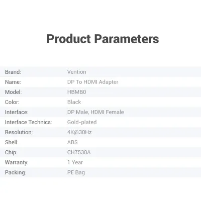 VENTION DP to HDMI Adapter X2Model # HBMB0-2