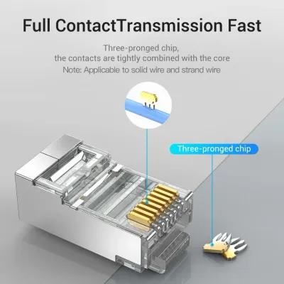 VENTION Cat.5E FTP RJ45 Modular Plug Transparent 10 PackModel # IDAR0-10