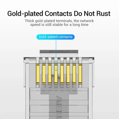 VENTION Cat.5E UTP RJ45 Modular Plug Transparent 10 PackModel # IDBR0-10