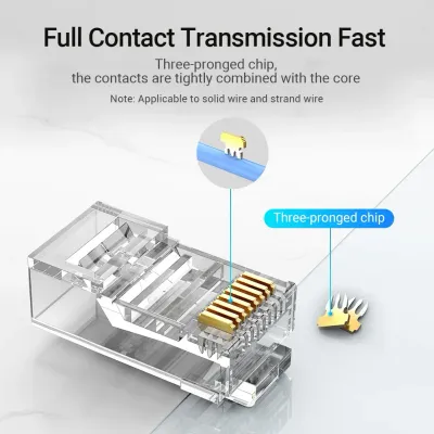 VENTION Cat.5E UTP RJ45 Modular Plug Transparent 10 PackModel # IDBR0-10