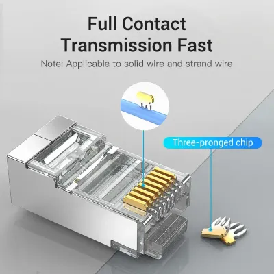 VENTION Cat.6 FTP RJ45 Modular Plug Transparent 50 PackModel # IDCR0-50