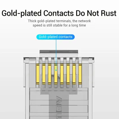 VENTION Cat.6 UTP RJ45 Modular Plug Transparent 10 PackModel # IDDR0-10