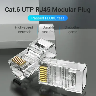 VENTION Cat.6 UTP RJ45 Modular Plug Transparent 10 PackModel # IDDR0-10