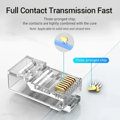 VENTION Cat.6 UTP RJ45 Modular Plug Transparent 100 PackModel # IDDR0-100