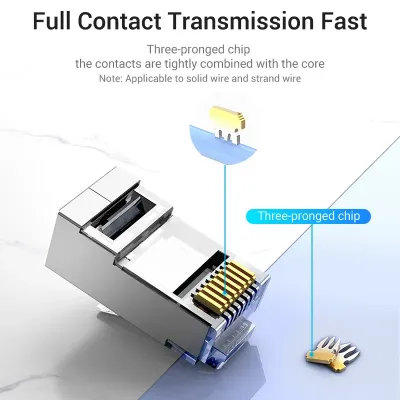 VENTION Cat.6A FTP RJ45 Modular Plug Transparent 10 PackModel # IDFR0-10