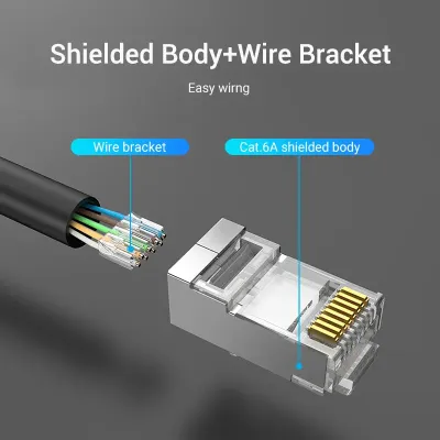 VENTION Cat.6A FTP RJ45 Modular Plug TransparentModel # IDFR0-100