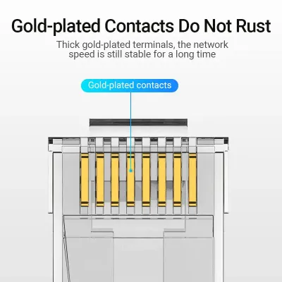 VENTION Cat.6A UTP RJ45 Modular Plug Transparent 10 PackModel # IDGR0-10