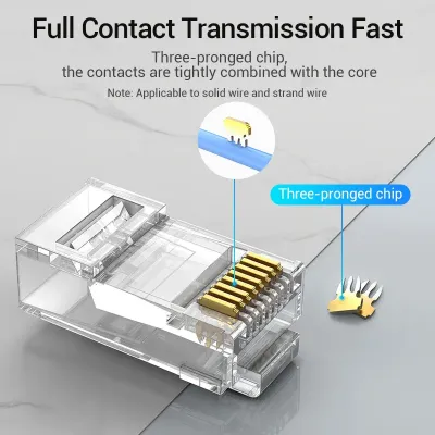 VENTION Cat.6A UTP RJ45 Modular Plug Transparent 10 PackModel # IDGR0-10