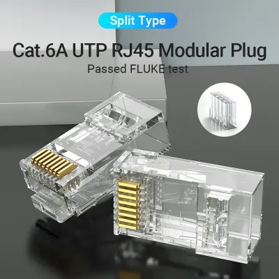 VENTION Cat.6A UTP RJ45 Modular Plug Transparent 10 PackModel # IDGR0-10