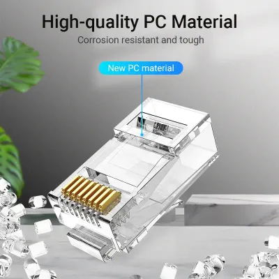 VENTION Cat.6A UTP RJ45 Modular Plug Transparent 10 PackModel # IDGR0-10