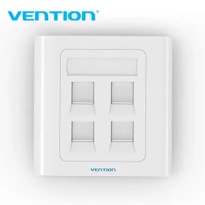 VENTION 4 Port keystone Jack Wall Plate White 86 TypeModel # IFCW0